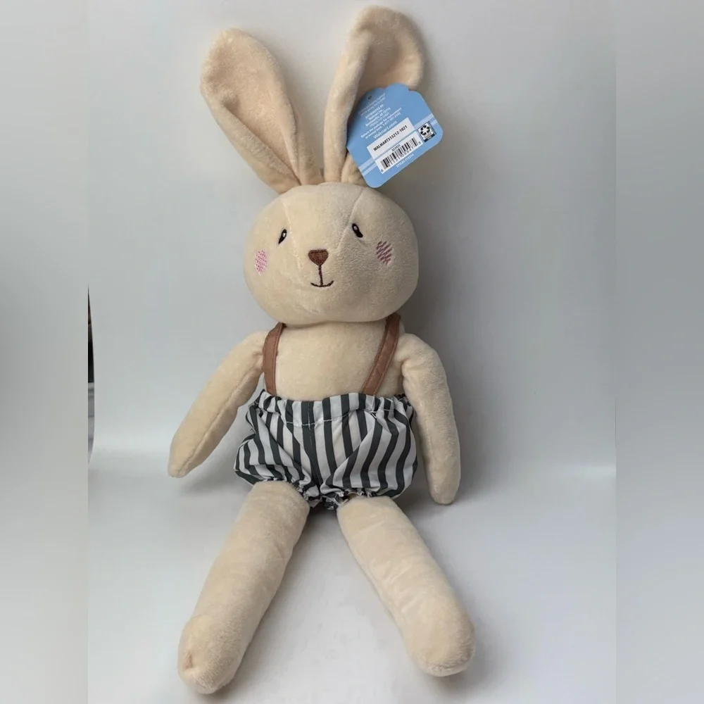 Spark Create Imagine Cream Bunny Plush Toy with rattle inside -New with tag